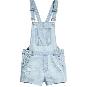 Short bib overall Jean shorts